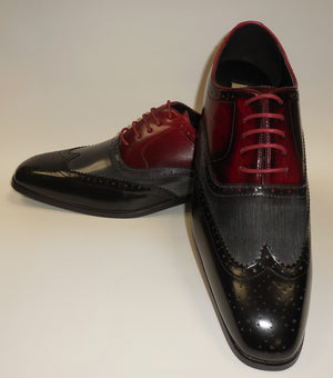 gray wingtip shoes