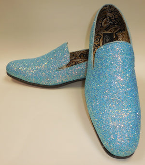light blue sparkly shoes