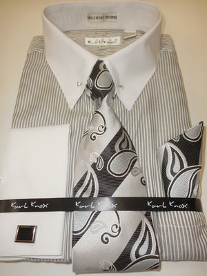 mens white dress shirt with black stripes