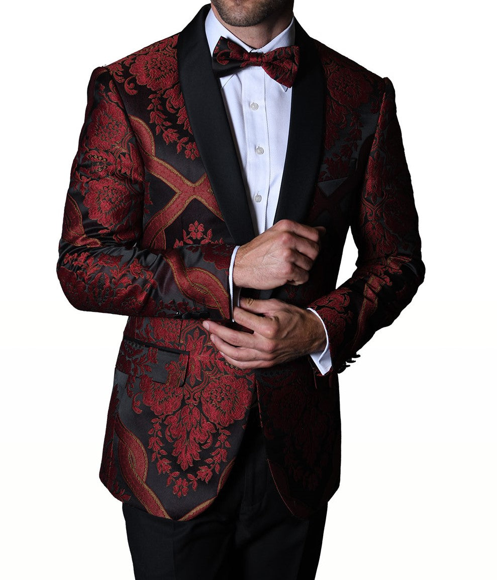 dark red blazer mens