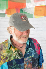 Orange Sun Grateful Dead Baseball Hat in Olive | Mexicali Blues