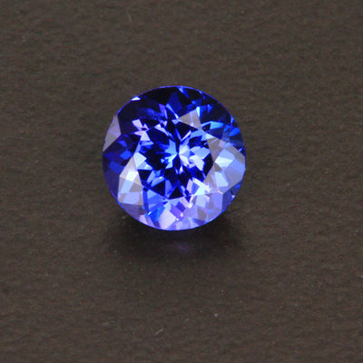 For Cherie Violet Blue Round Brilliant Cut Tanzanite Gemstone .93 Cara ...