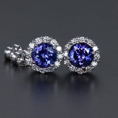 Tanzanite Earrings | Custom Diamond, Hoop & Studs - Tanzanite Jewelry ...