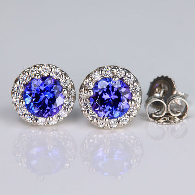 Tanzanite Earrings | Custom Diamond, Hoop & Studs - Tanzanite Jewelry ...