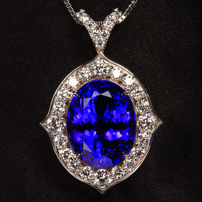 tanzanite gold pendant