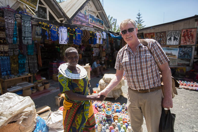 Steve Talking with Locals