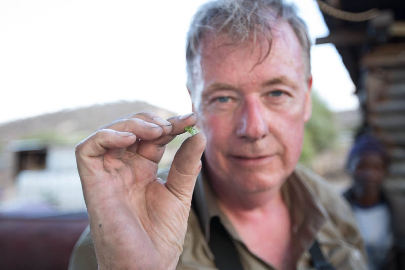 Steve with Tanzanite rough