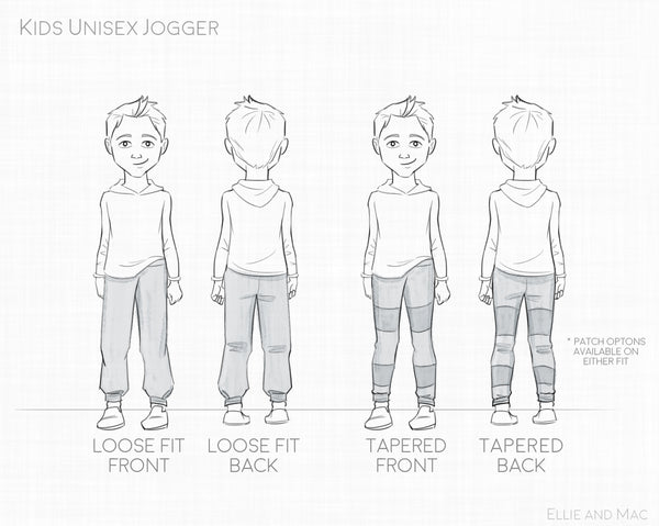 Unisex Jogger Sewing Pattern by Ellie and Mac Sewing Patterns