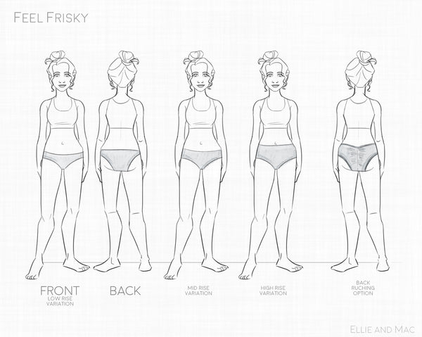 Ellie and Mac Feel Frisky Panties Pattern