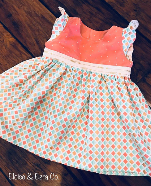 Girl's PDF Sewing Pattern Be Curious Dress Pattern by Ellie and Mac