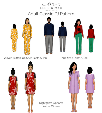 Gender Expansive Pajama PJ Sewing Pattern