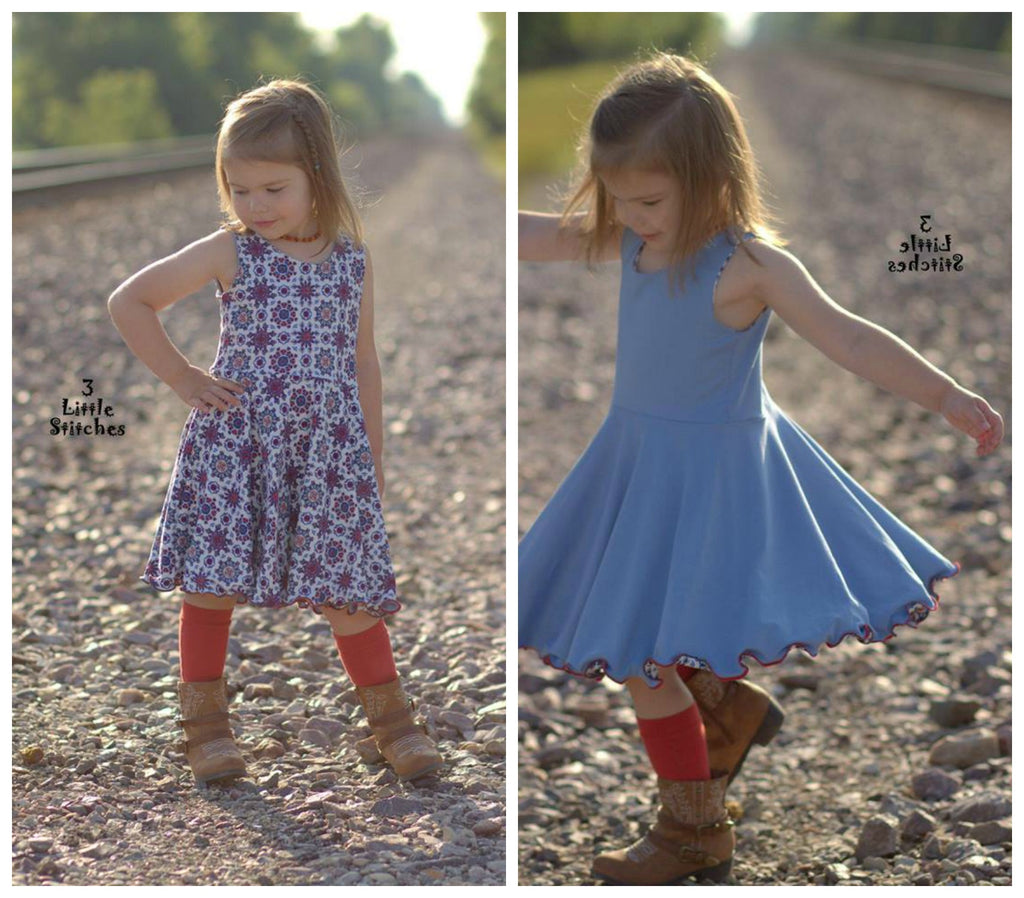 Kids Reversible Dress Pattern – Ellie and Mac