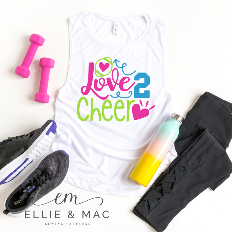 Download Love 2 Cheer SVG Cutting File - Ellie and Mac