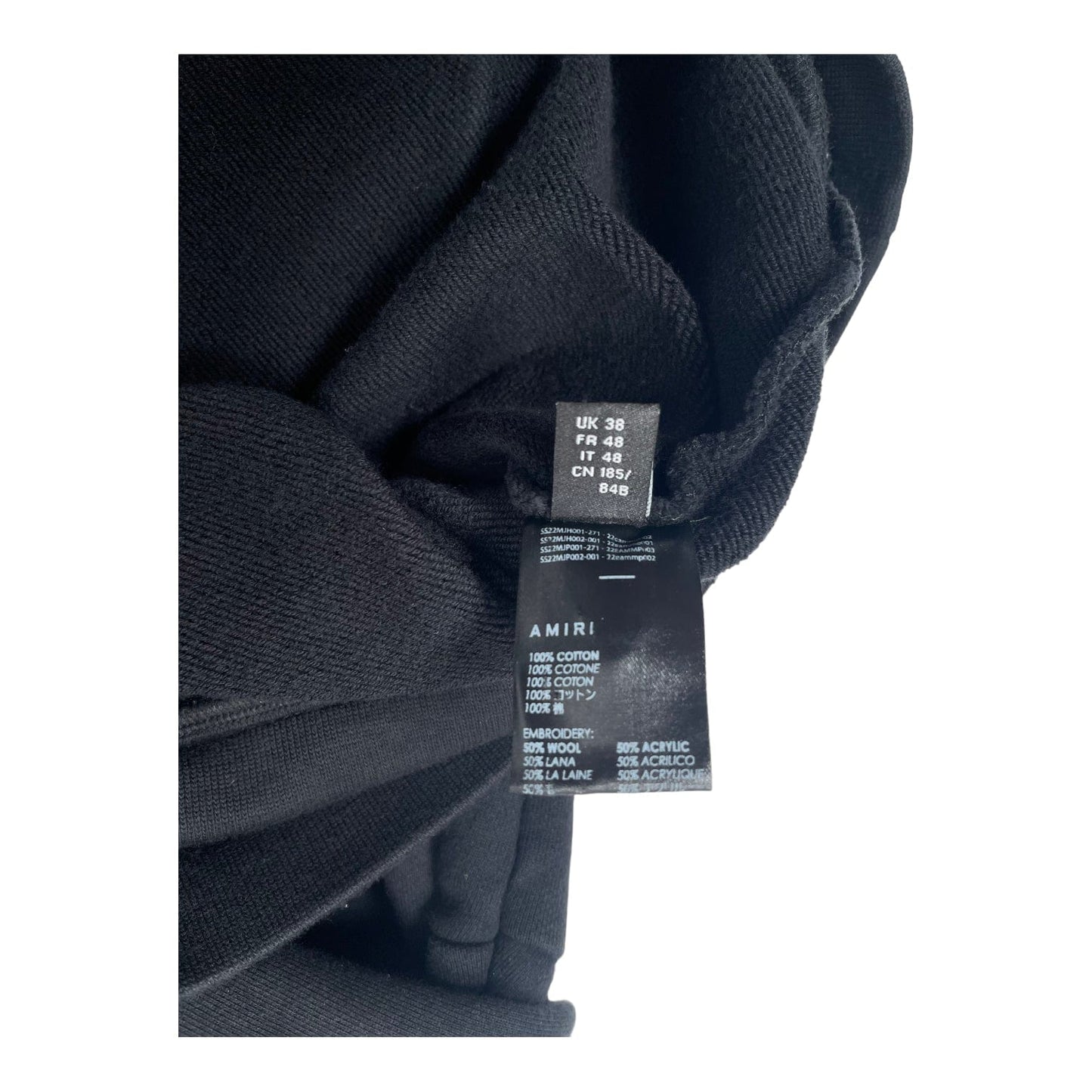 Amiri Hand Stitch Logo Hooded Sweatshirt Black – Origins NYC