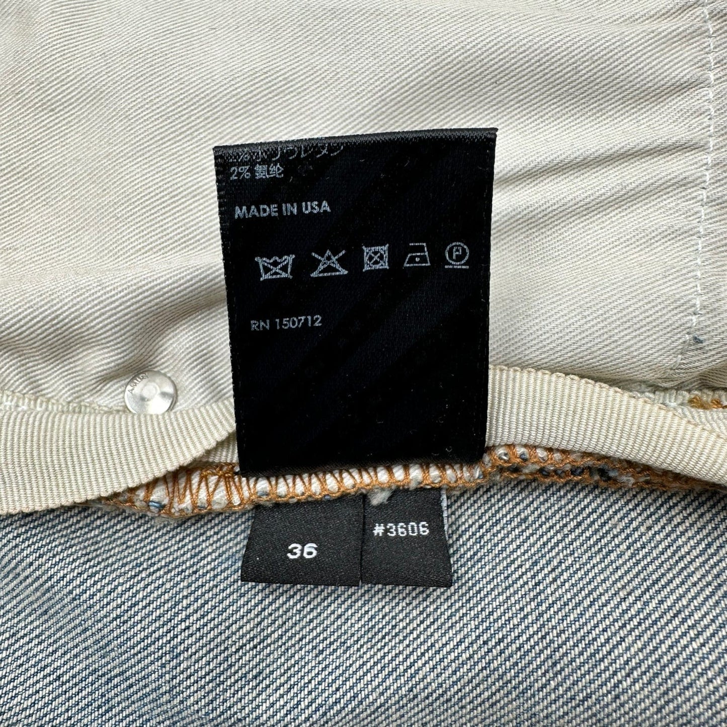 Amiri MX1 Brown Ultra Suede Repair Jeans Clay Indigo – Origins NYC