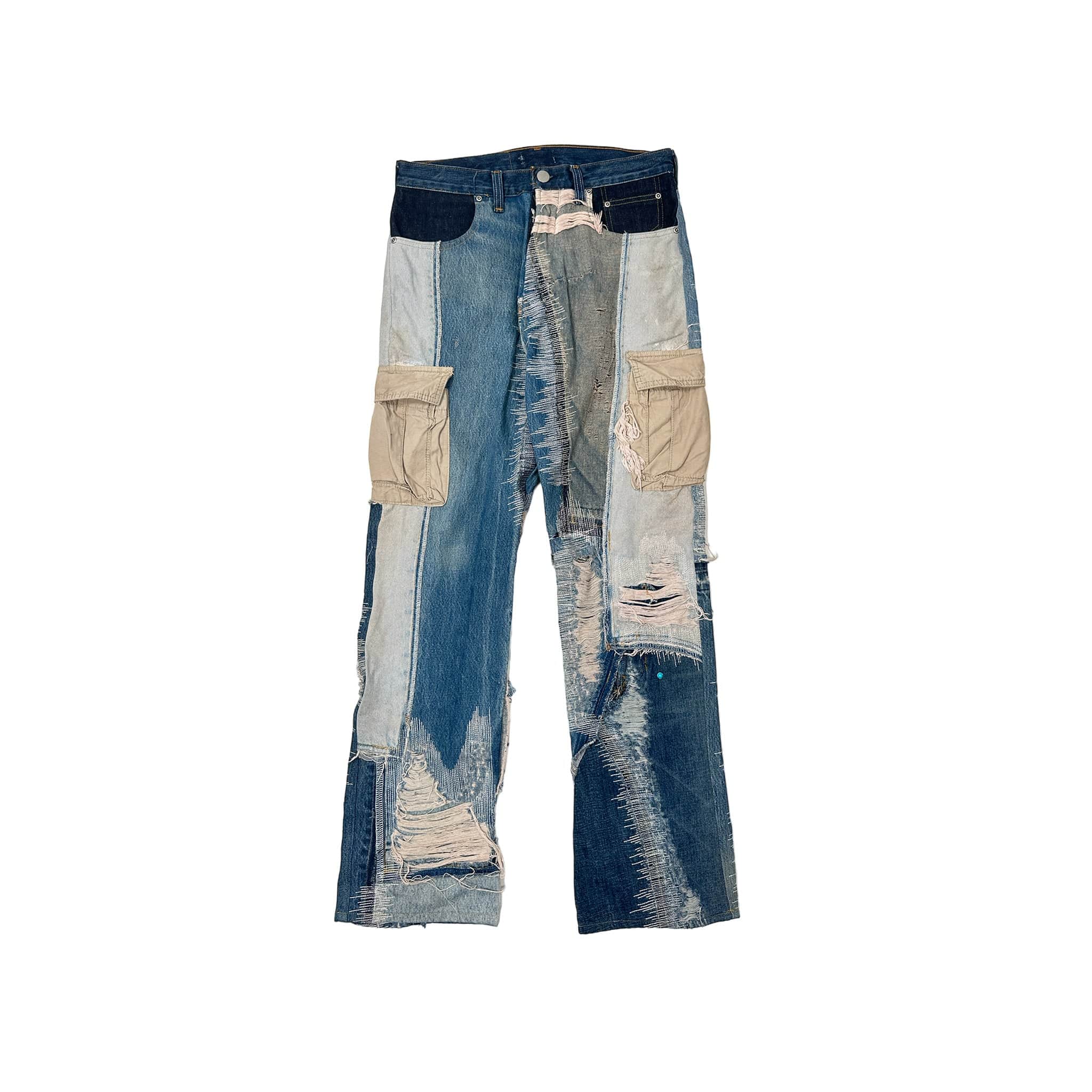 Ghetto Friends 10 Cargo Jeans Light Indigo – Origins NYC