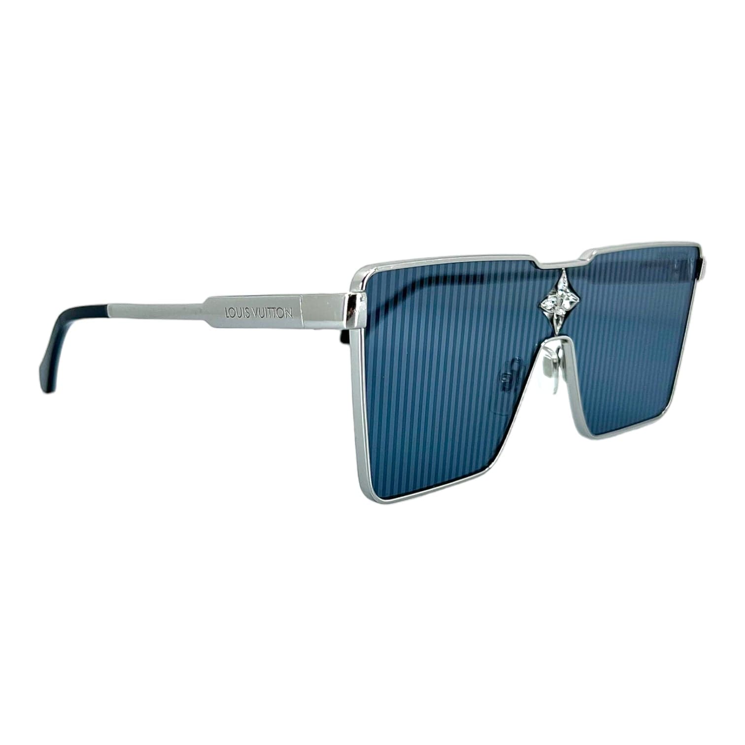 Louis Vuitton Cyclone Metal Sunglasses, Silver, One Size