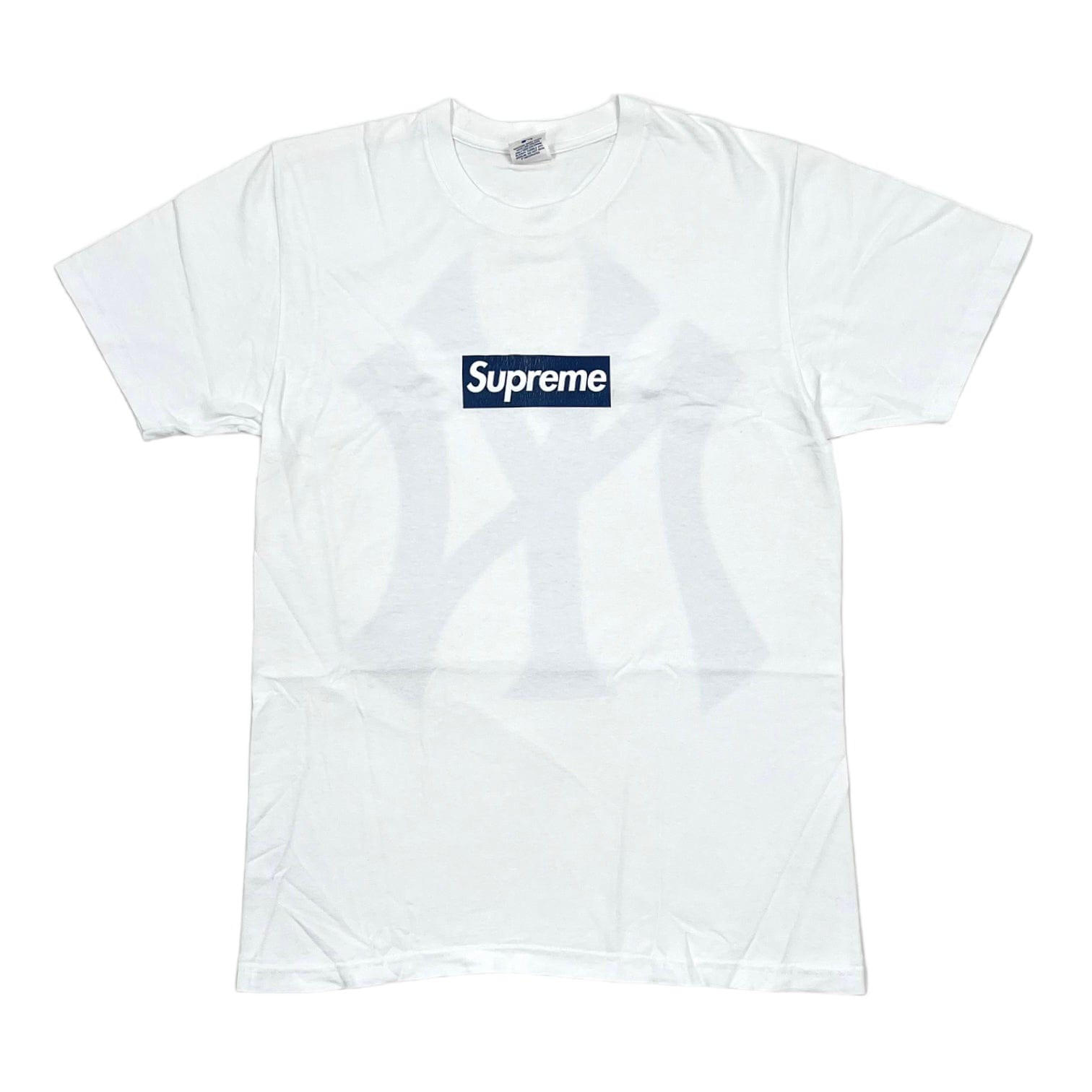 Supreme New York Yankees Box Logo Short Sleeve Tee Shirt White P