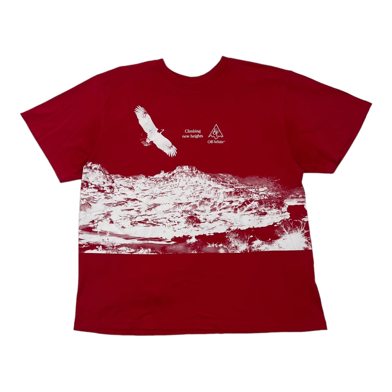 Off-White Eagle Landscape Short Sleeve Tee Shirt Red Pre-Owned ...