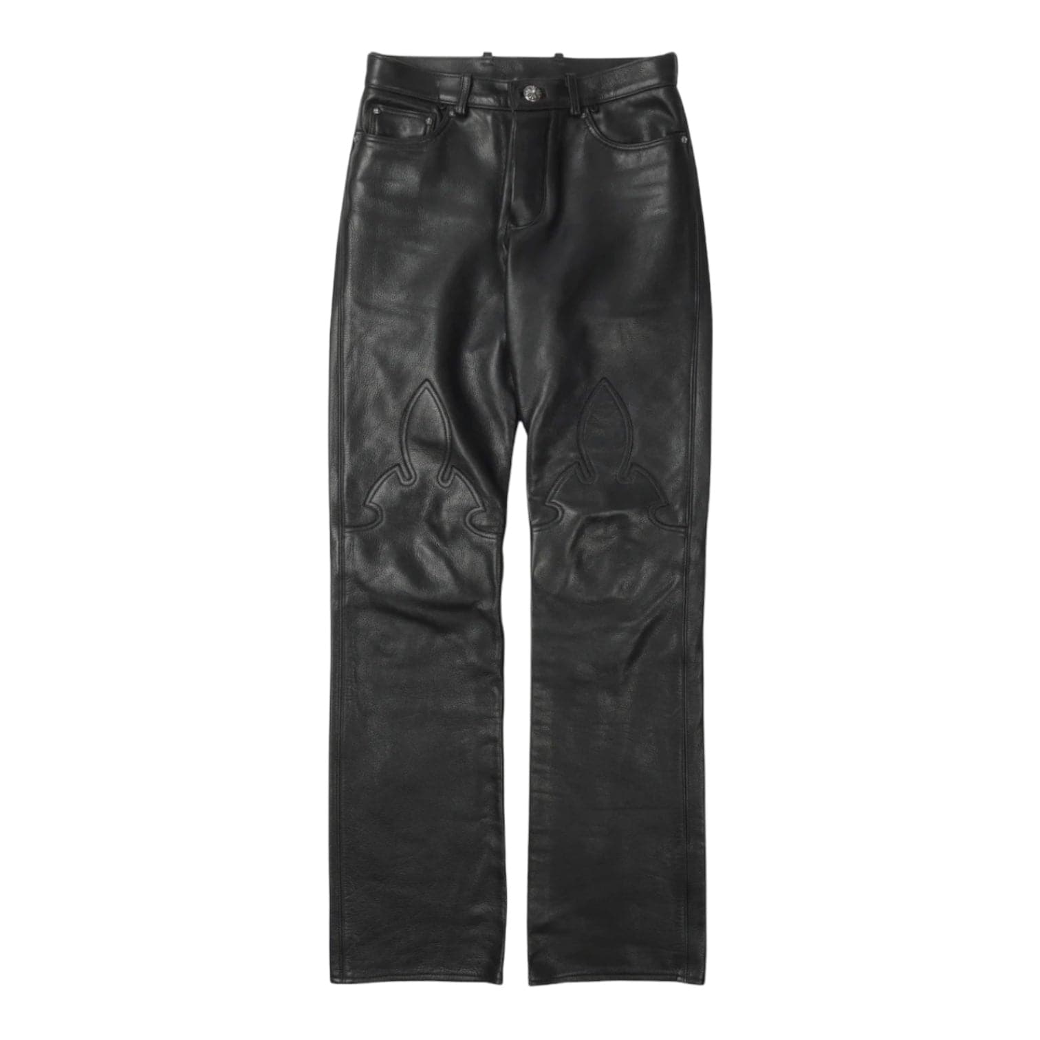 Chrome Hearts Leather Fleur Knee Carpenter Pants – Origins NYC