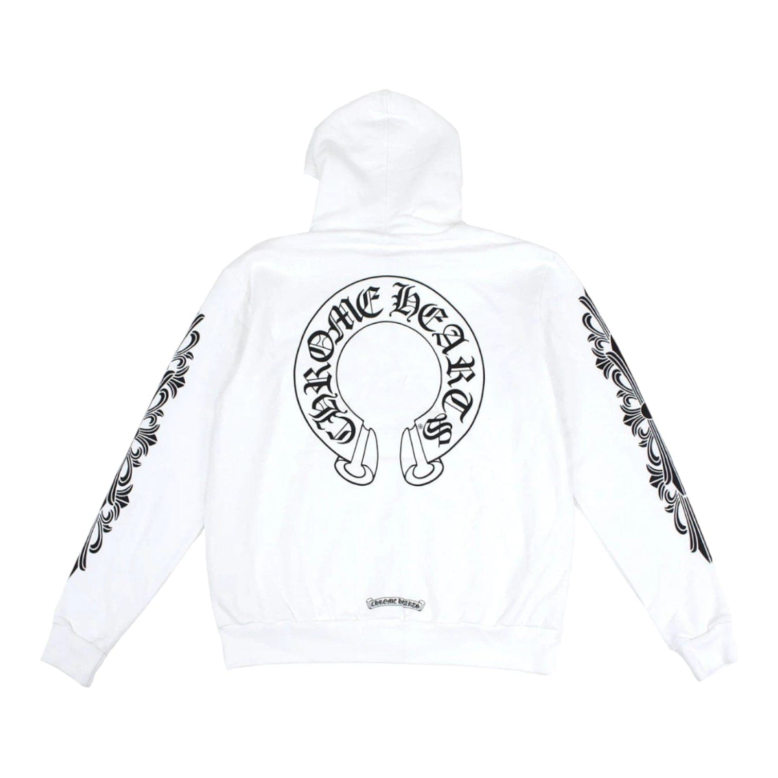 Chrome Hearts Floral Cross Zip Hoodie 'White