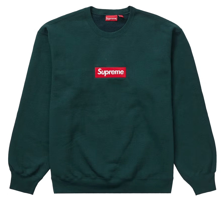 Supreme Box Logo Crewneck Sweatshirt (FW22) Dark Pine