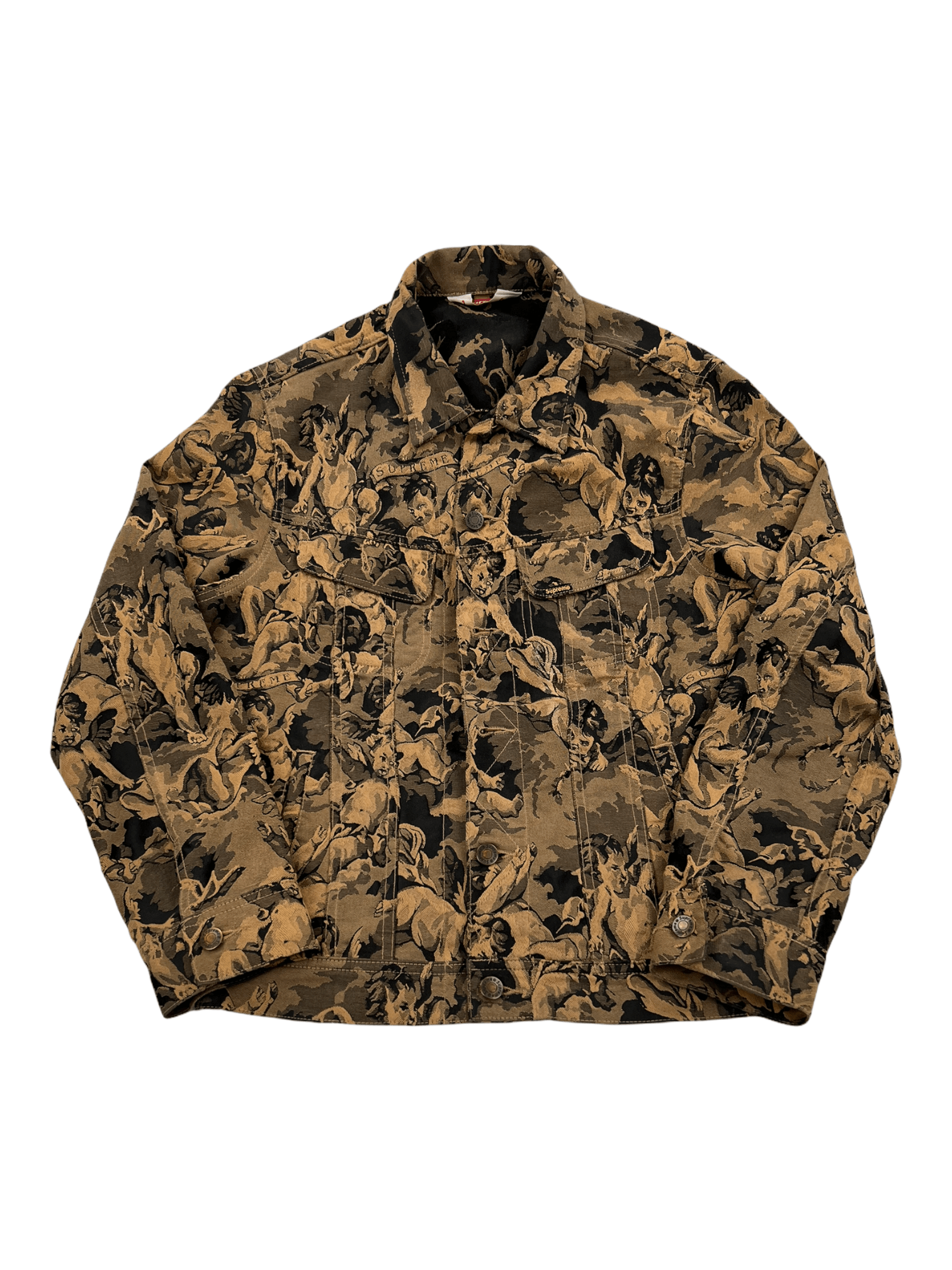 Supreme Cherub Work Jacket Black Gold Pre-Owned