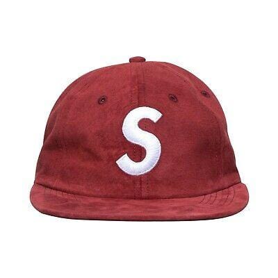 ACCESSORIES CRAZY ❗️ - Supreme S Logo 6 Panel Hat Burgundy