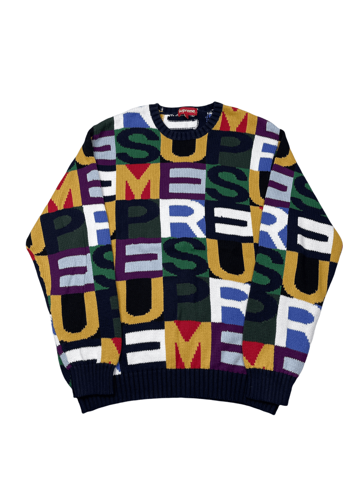 Supreme Big Letters Sweater Mサイズ マルチカラー ニット/セーター