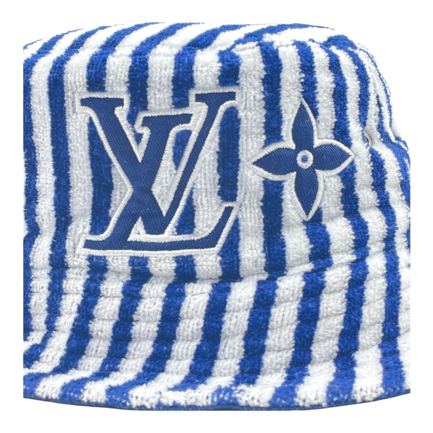 Louis Vuitton Monogram And Stripe Pattern Bucket Hat In Black