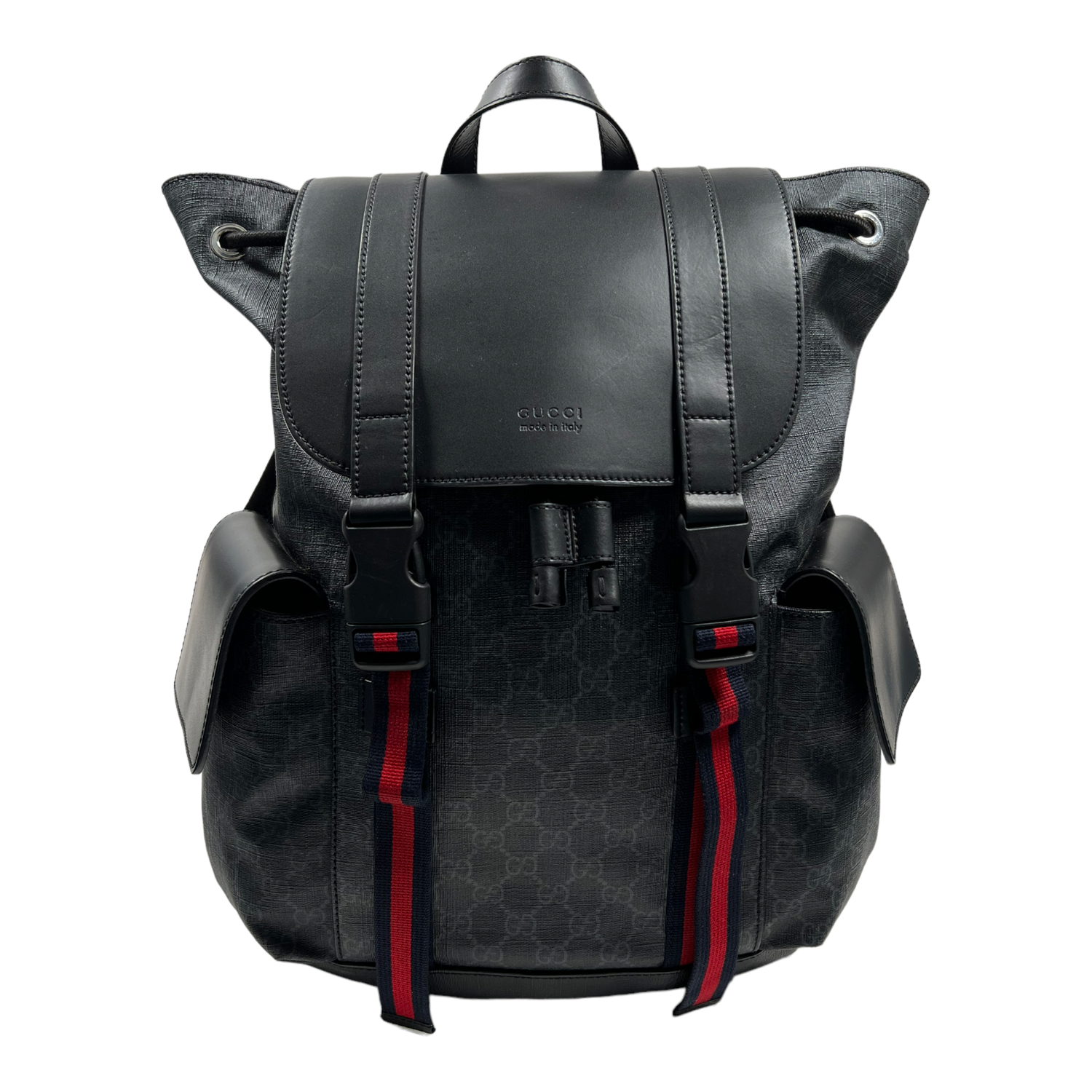 judío huella Min Gucci Soft GG Supreme Backpack Black Pre-Owned – Origins NYC
