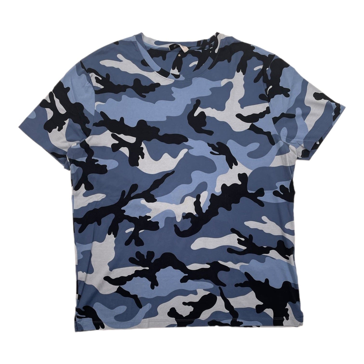 udstilling stamtavle Danmark Valentino Shuffle Camouflage Short Sleeve Tee Shirt Blue Pre-Own