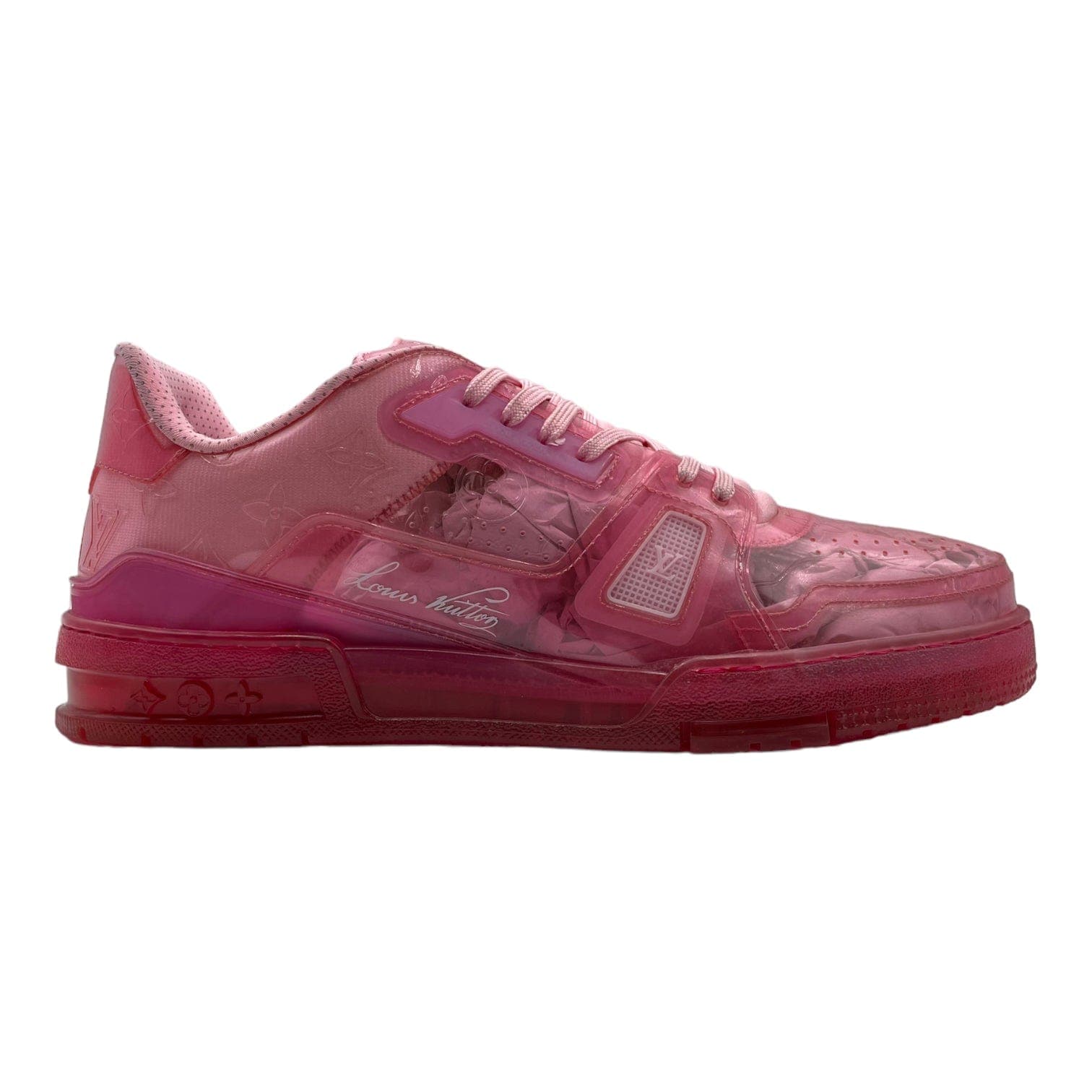Tuesday Twisters ✓ - Louis Vuitton LV Trainer Low Transparent Fluroescent  Pink Pre-Ow