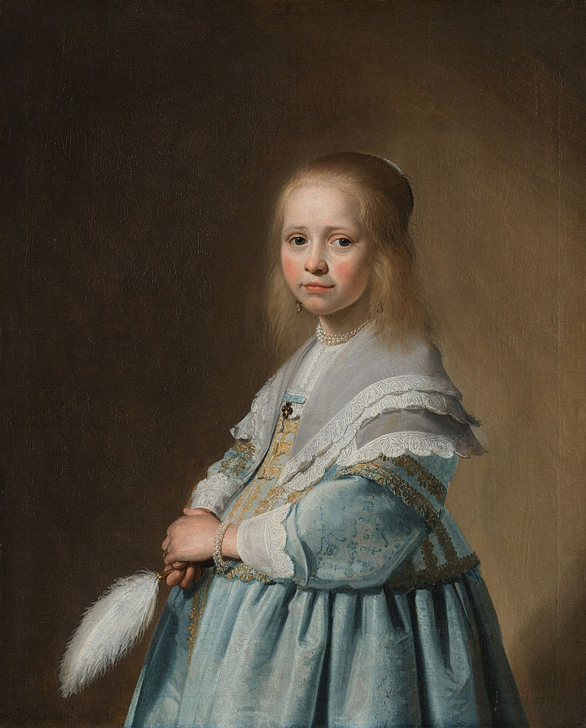 Johannes Cornelisz Verspronck-  Portret van een meisje in het blauw