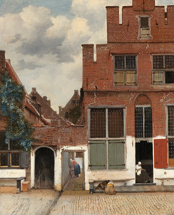 Johannes Vermeer - Gezicht op huizen in Delft bekend als Het straatje