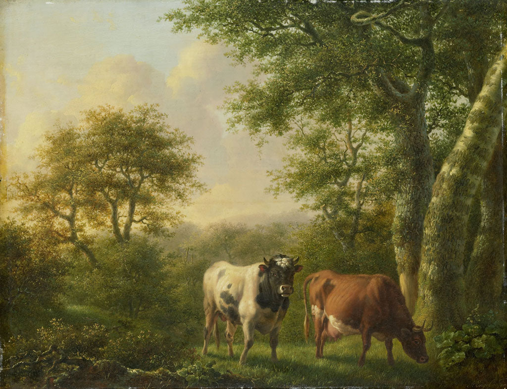 Landschap met vee, Adolf Karel Maximiliaan Engel, 1827