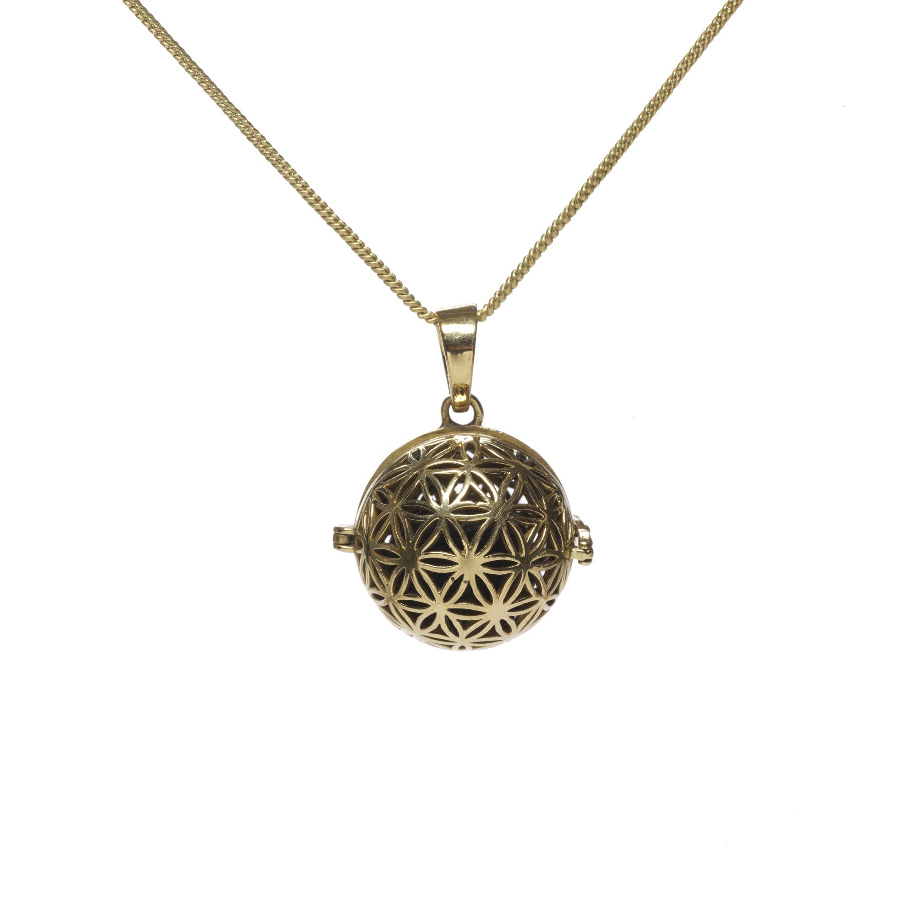  Flower of Life Diffuser Necklace 