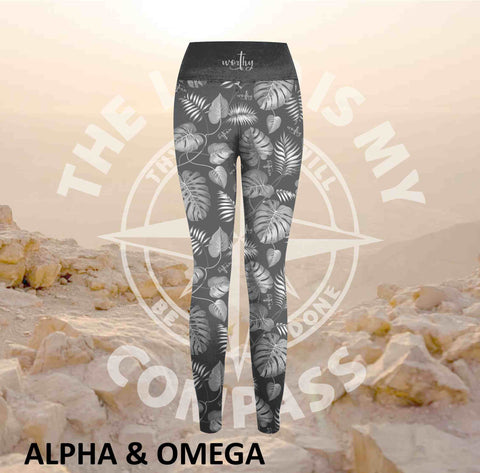 Alpha And Omega Christian Cross Print Athleisure Tights – Martin West  Designs