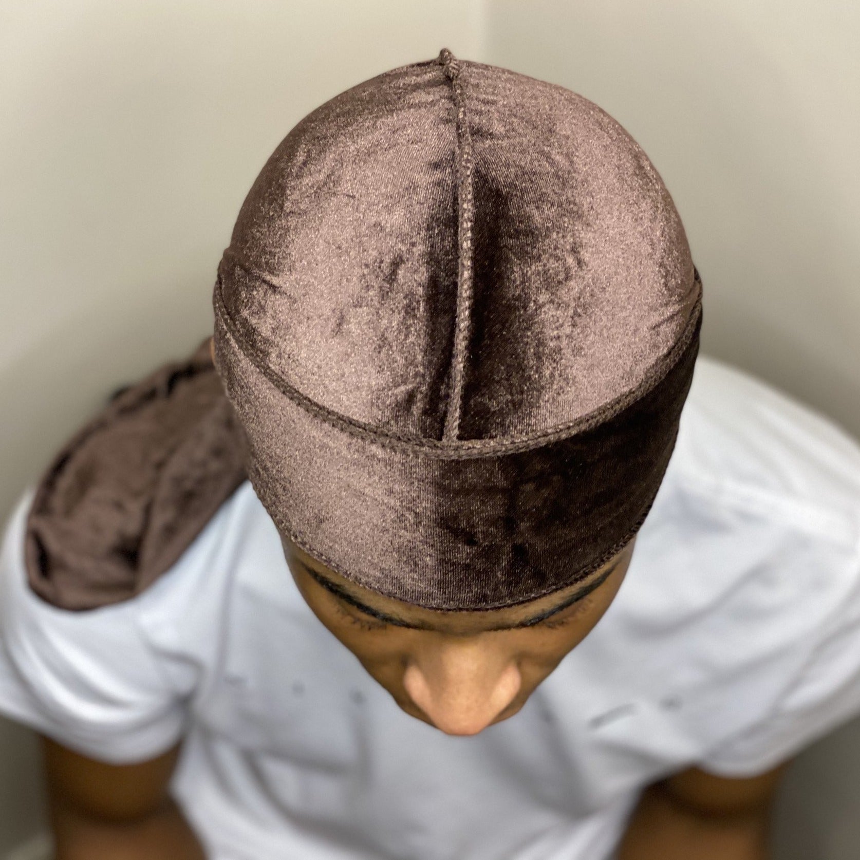 Dark Brown LV Durag Or Oversized Bonnet - Kreative Kollections