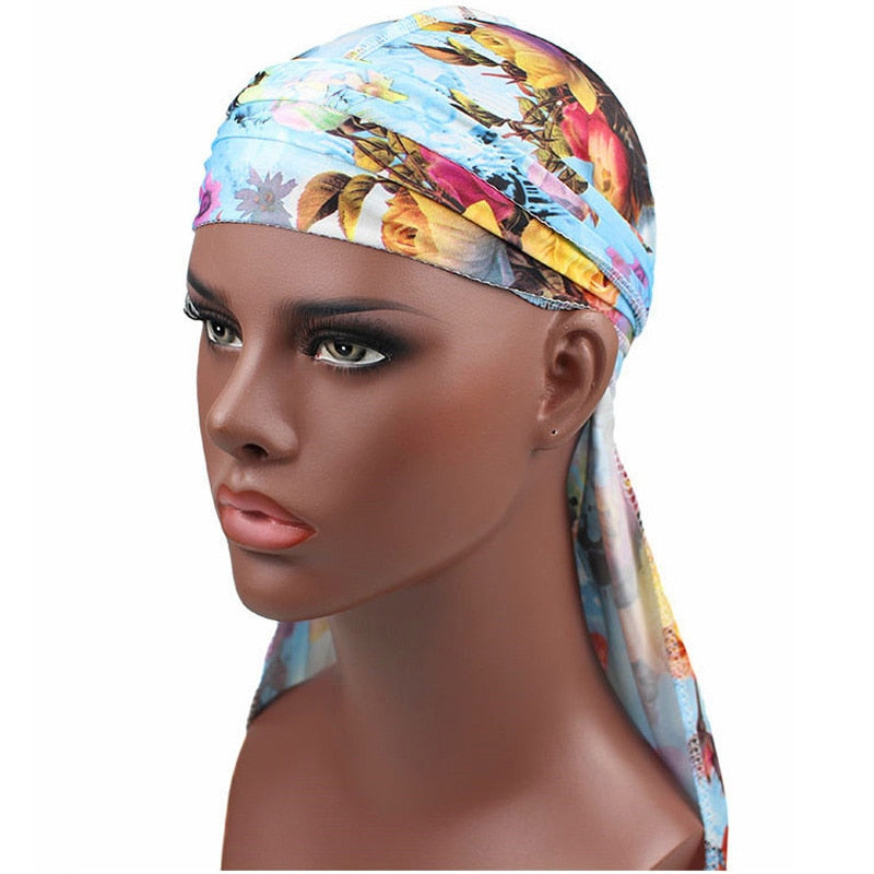 Bandana Durag Cetim Silky Preta - TUG Brasil