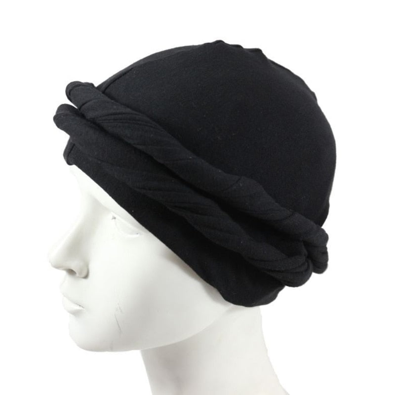 Bandana Durag Cetim Silky Preta - TUG Brasil