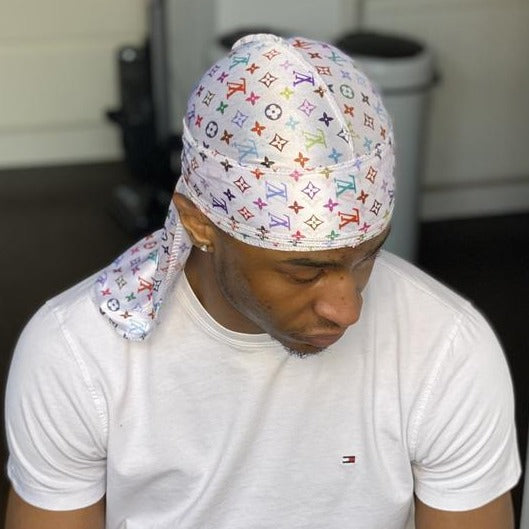 Red And White Lv Durag  Natural Resource Department