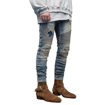 Antonios Biker Ripped Jeans