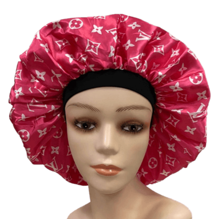 DESIGNER INSPIRED RED AND WHITE SUPREME LV DURAG – THE RAG LADY