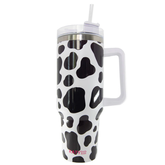 Katydid Light Blue METALLIC Leopard Tumbler Cup with Straw – Parsons Gifts