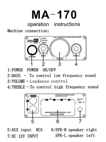 Kinter MA-170 Audio Amp