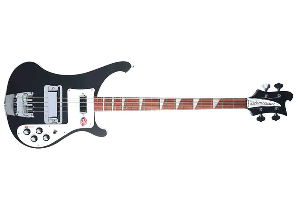 black and white rickenbacker bass