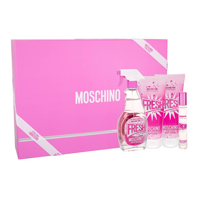 Moschino Pink Fresh Couture 4pc Set 100ml EDT (L) - PriceRiteMart