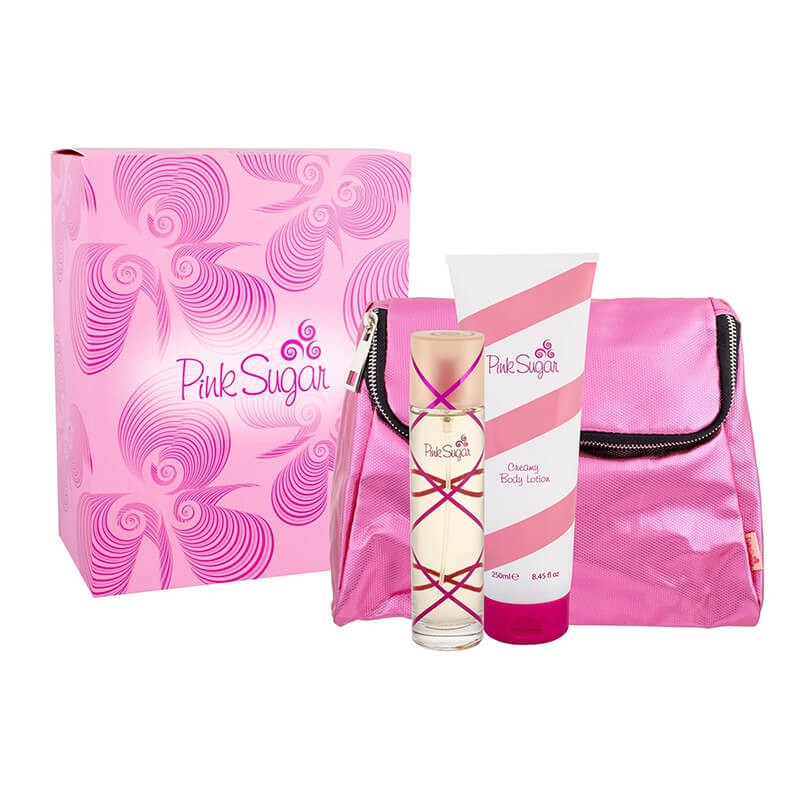 Aquolina Pink Sugar 3pc Set With Pochette 100ml EDT (L)