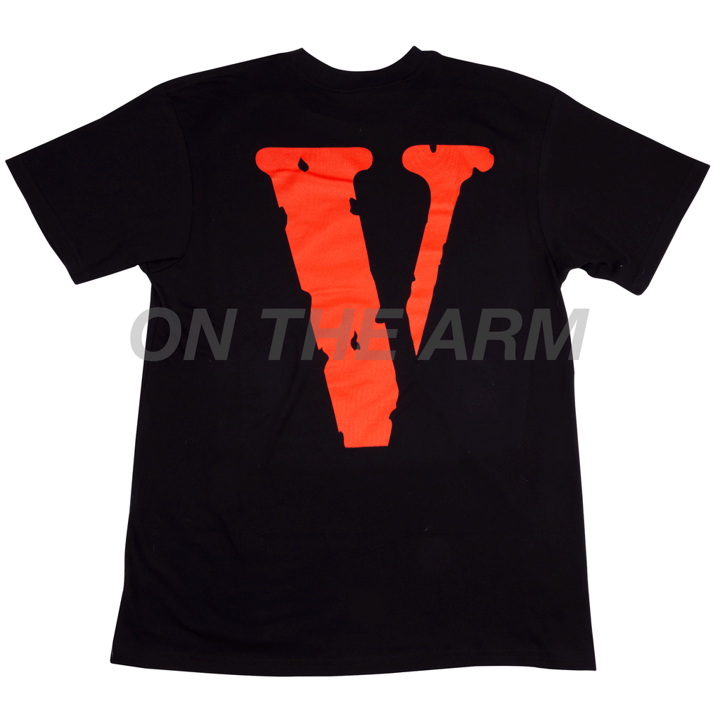 vlone red staple tee